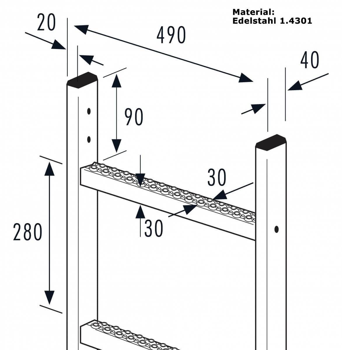 Hailo Steigleiter Einzelelement Aluminium natur 2,52m-1