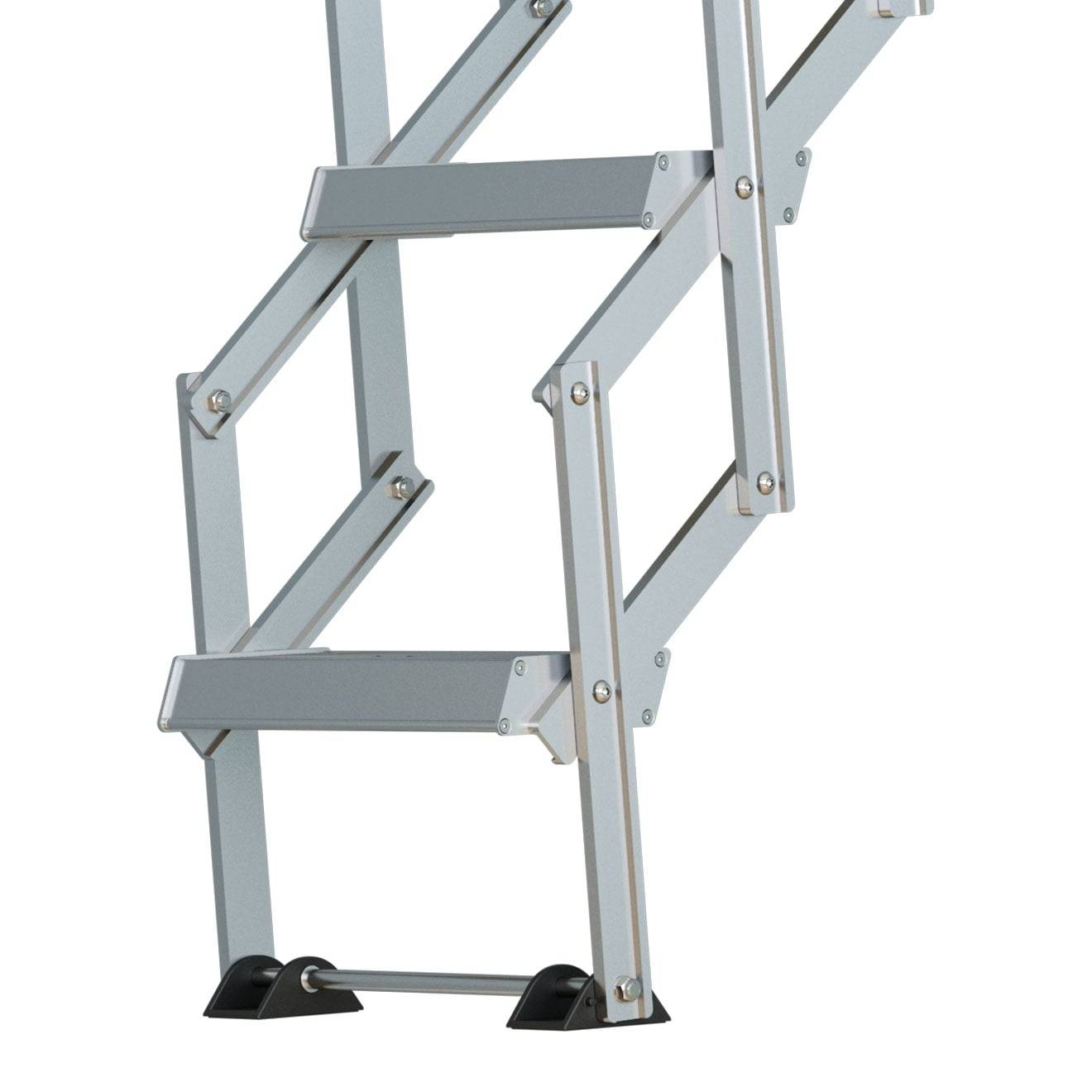 Dolle Bodentreppe clickFIX® vario 120x60cm Aluminium-Scherentreppe 293–325cm Raumhöhe mit U-Wert 0,49-2