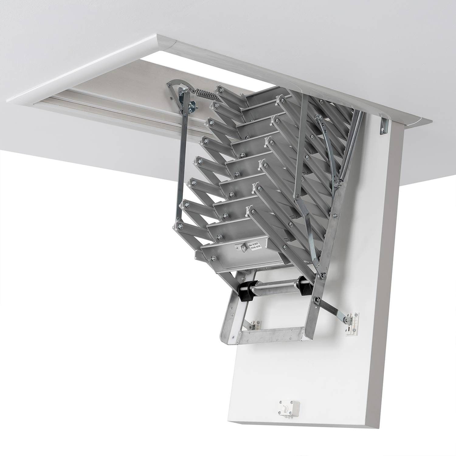 Dolle Bodentreppe clickFIX® vario 120x60cm Aluminium-Scherentreppe 293–325cm Raumhöhe mit U-Wert 0,49-4