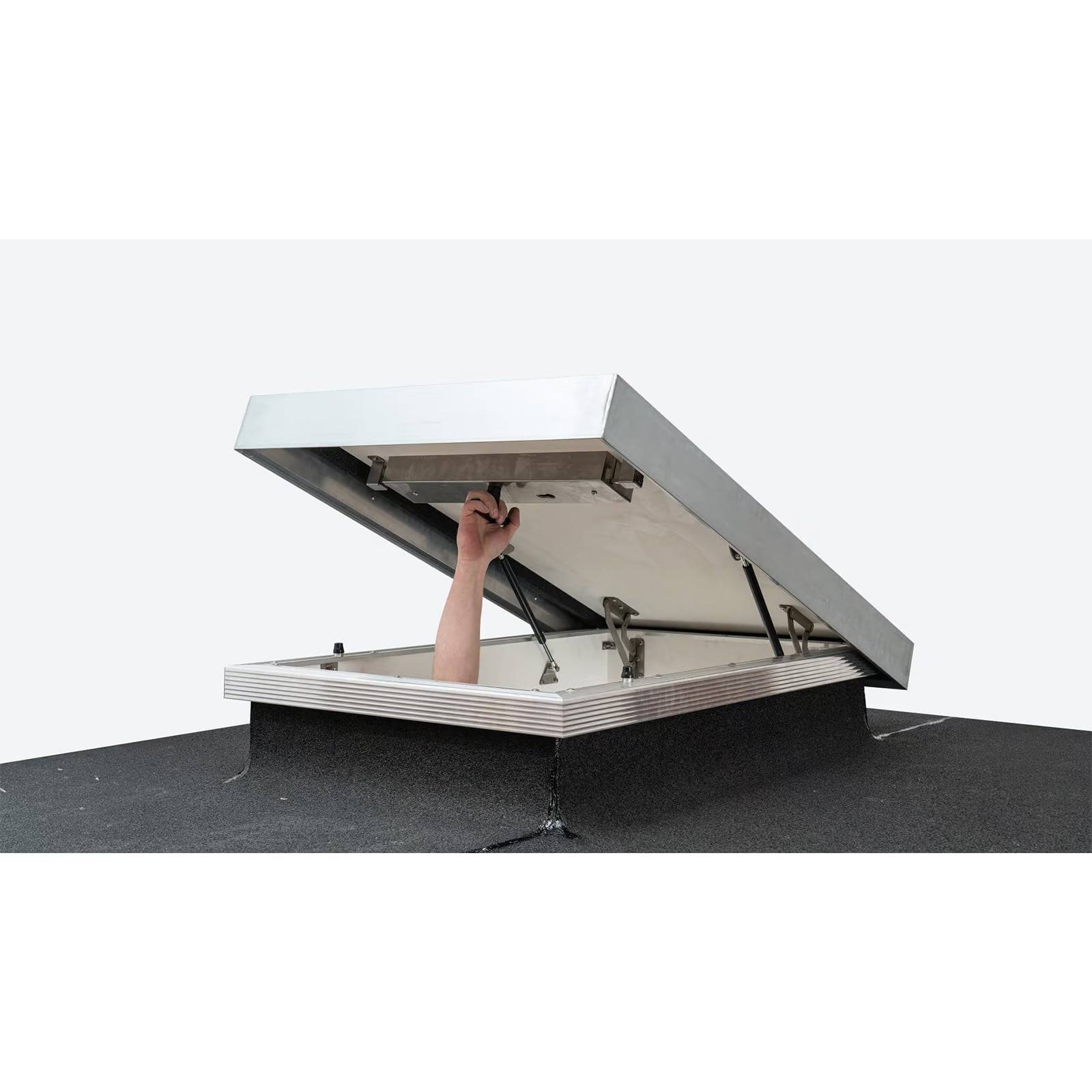 Dolle Flachdachausstieg REI 60 vario Deckenöffnung 120x60cm Lichte Raumhöhe 266-295cm 2 Zwischenrahmen-1
