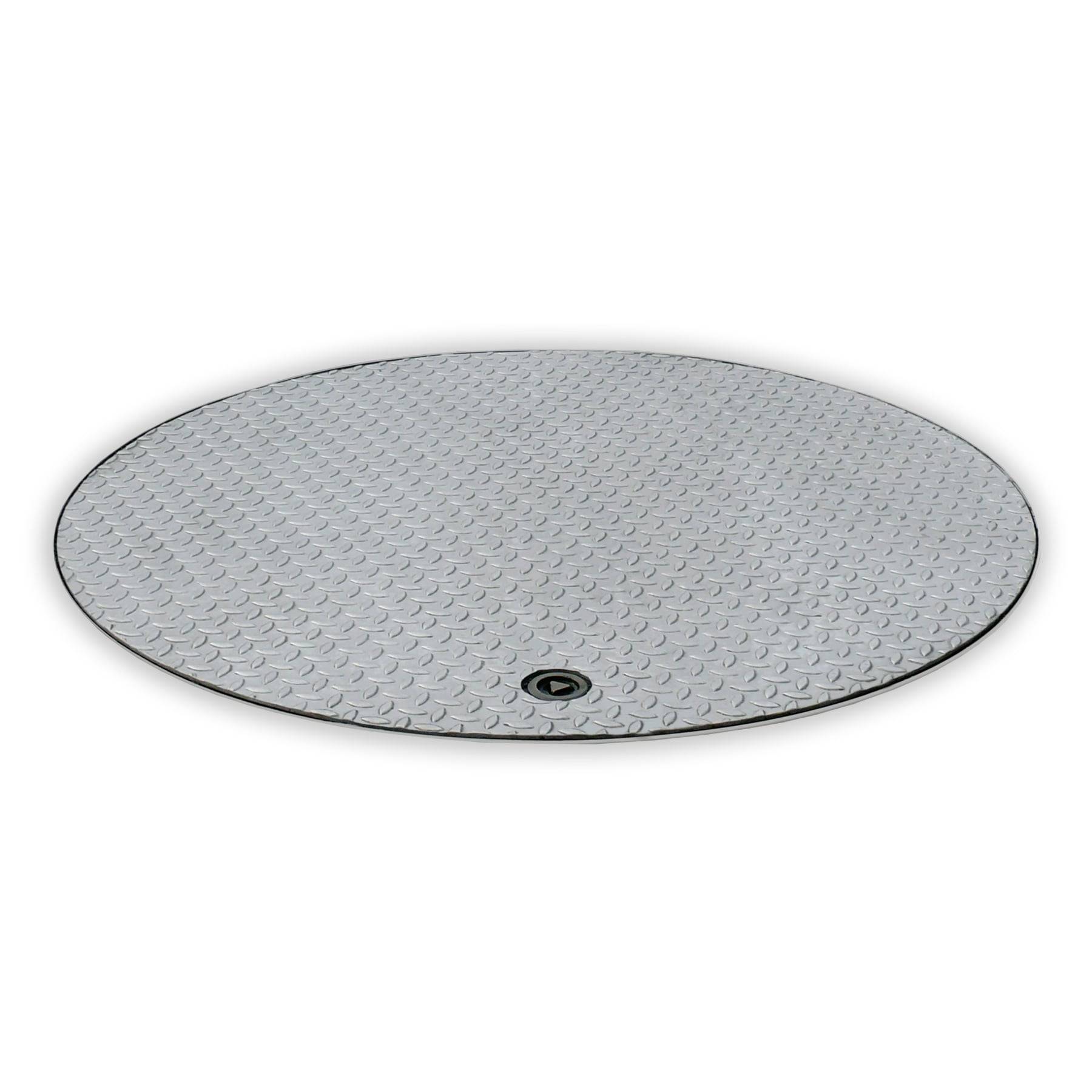 Hailo Schachtabdeckung HS8-R Edelstahl rund tagwasserdicht und geruchssicher Klasse B 125kN 1000x1000mm-0