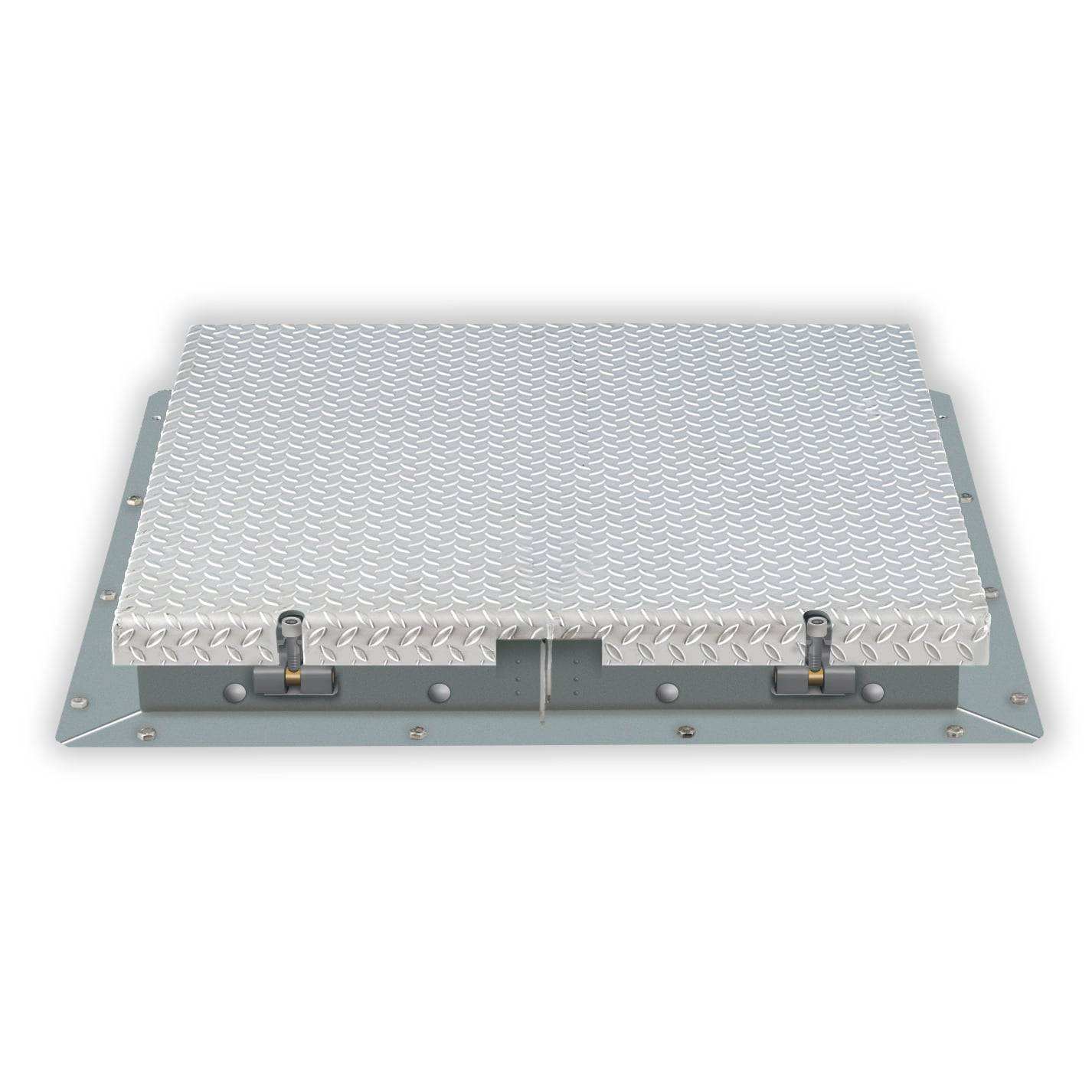 Hailo Schachtabdeckung HS7 Edelstahl 4mm begehbar, tagwasserdicht mit Schwenkverschluss 800x800mm-0