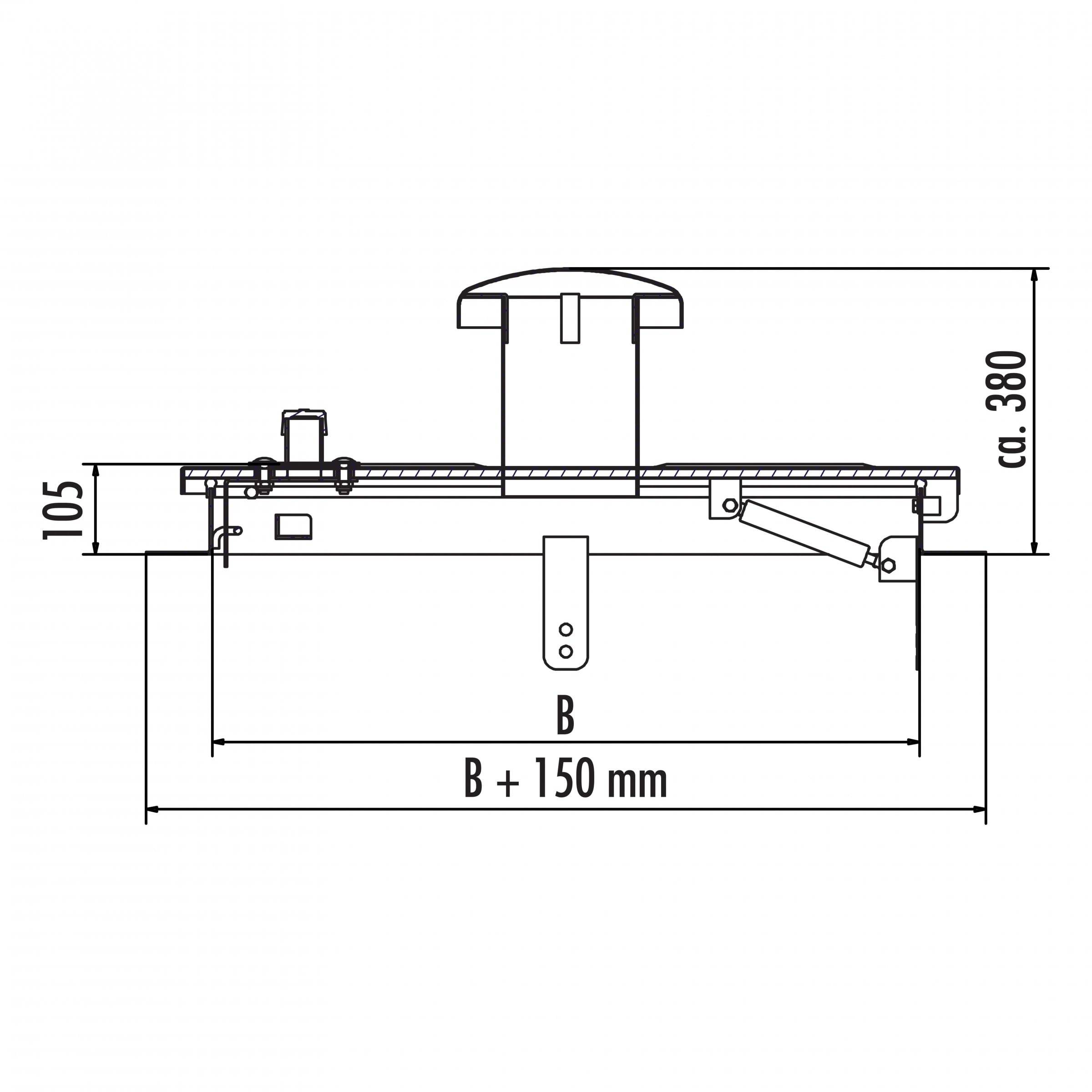 Hailo Schachtabdeckung HS1 Edelstahl 2mm tagwasserdicht 800x800mm geschlossen-3