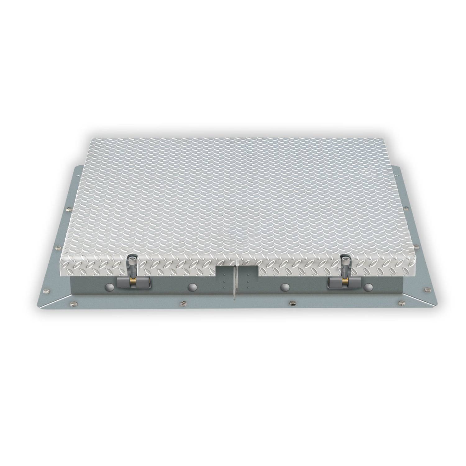 Hailo Schachtabdeckung HS9 Aluminium begehbar, tagwasserdicht mit Schwenkverschluss 800x800mm-0