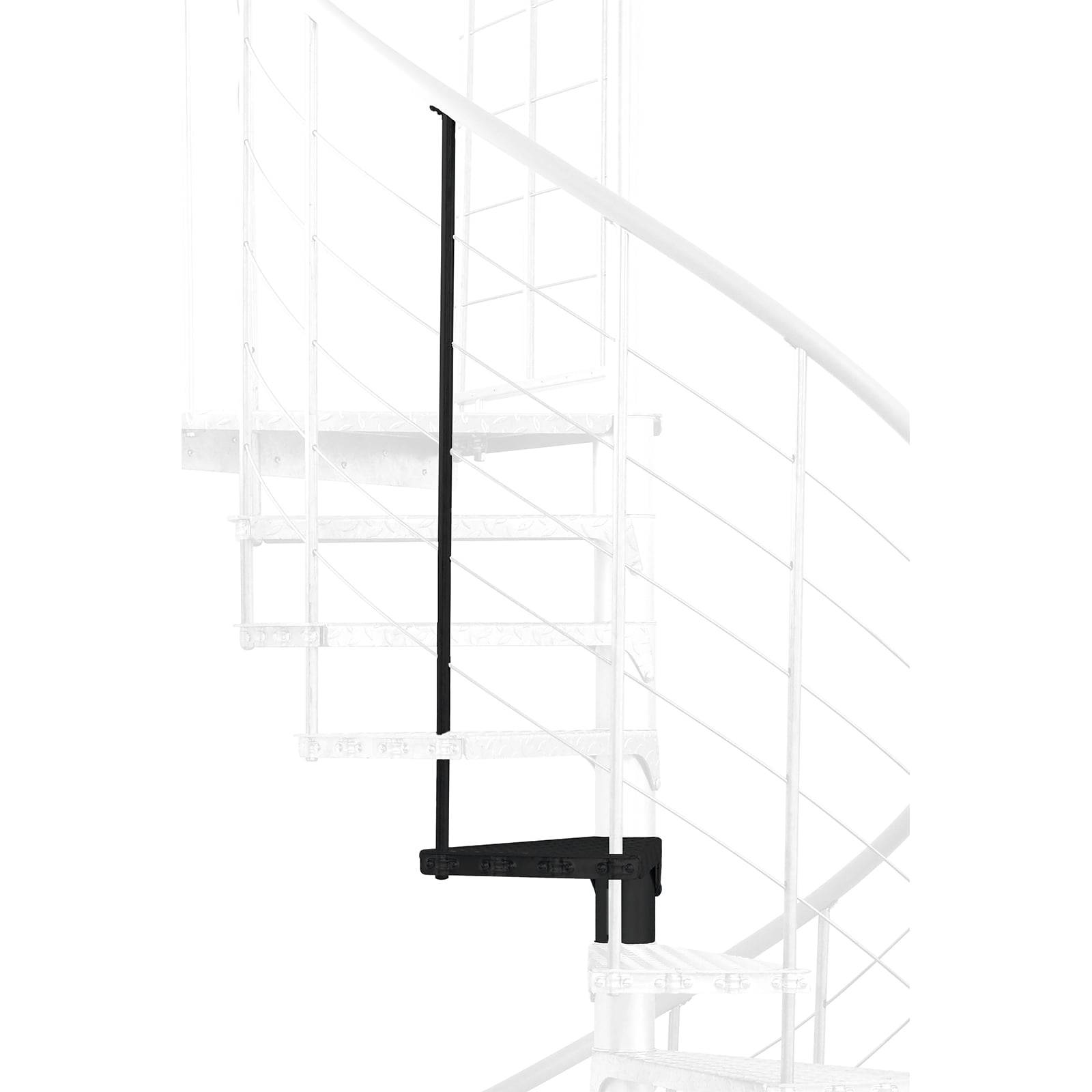 Minka Höhenerweiterung für Spino Zink Color 180cm Durchmesser Schwarz-0
