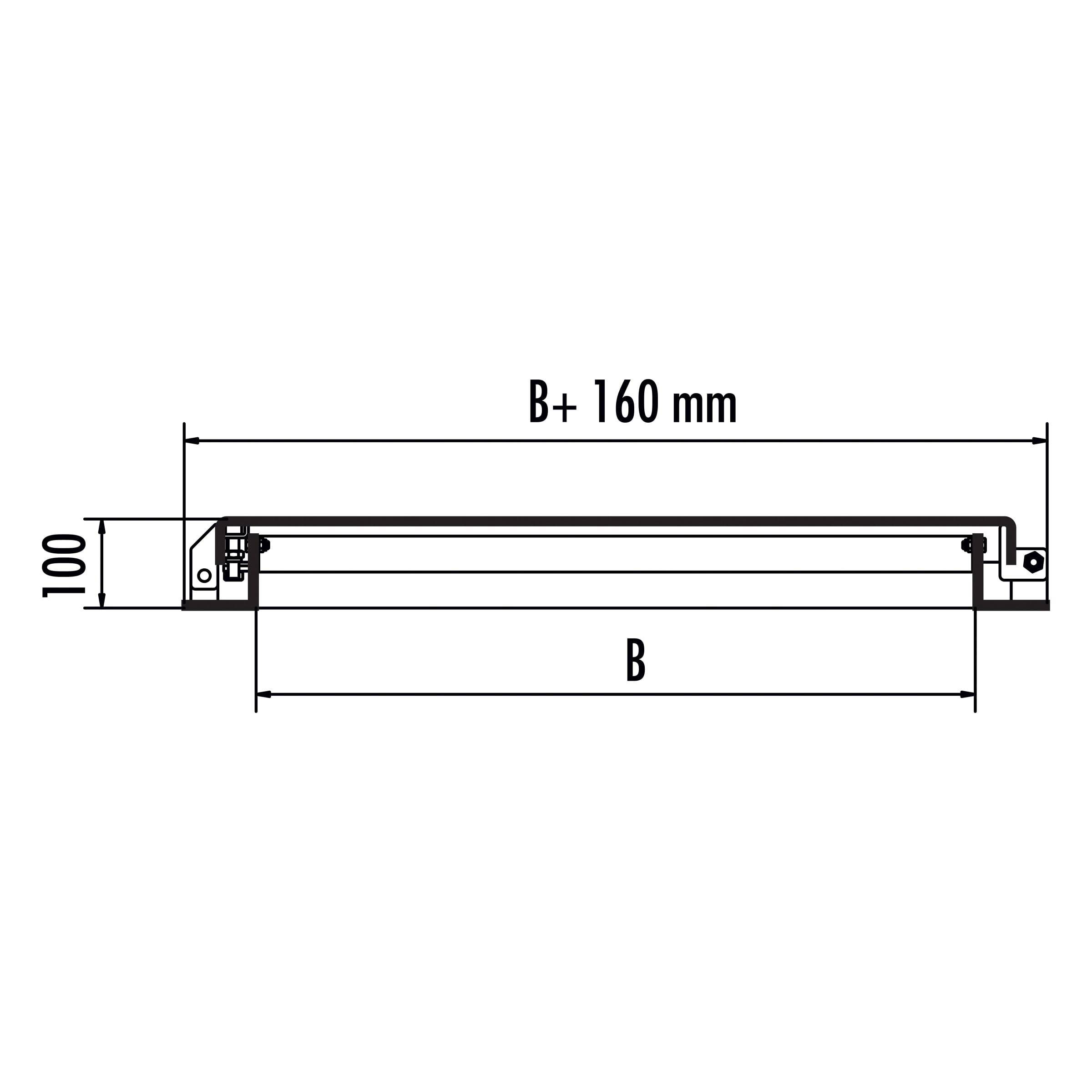 Hailo Schachtabdeckung HS9 Aluminium begehbar, tagwasserdicht mit Schwenkverschluss 800x800mm-2