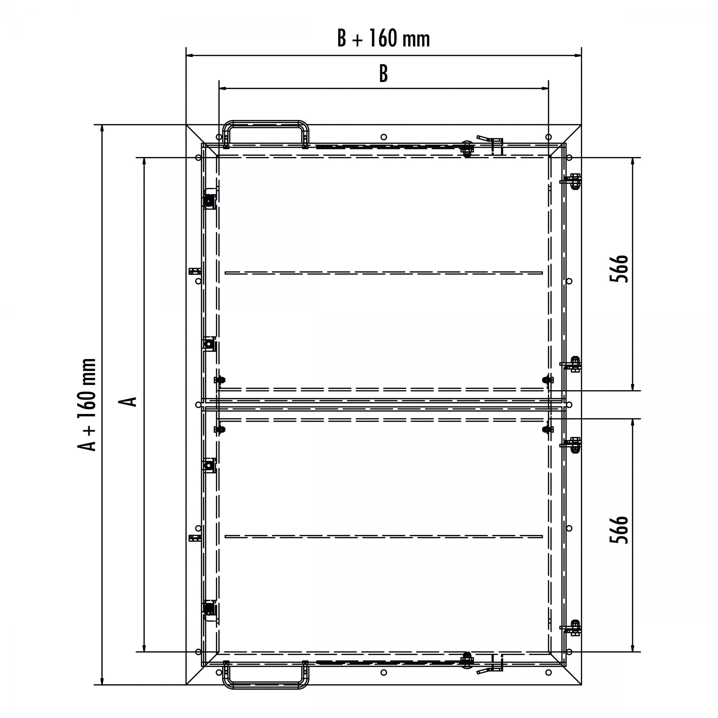 Hailo Schachtabdeckung HS9 Aluminium begehbar, tagwasserdicht mit Schwenkverschluss 800x800mm-3
