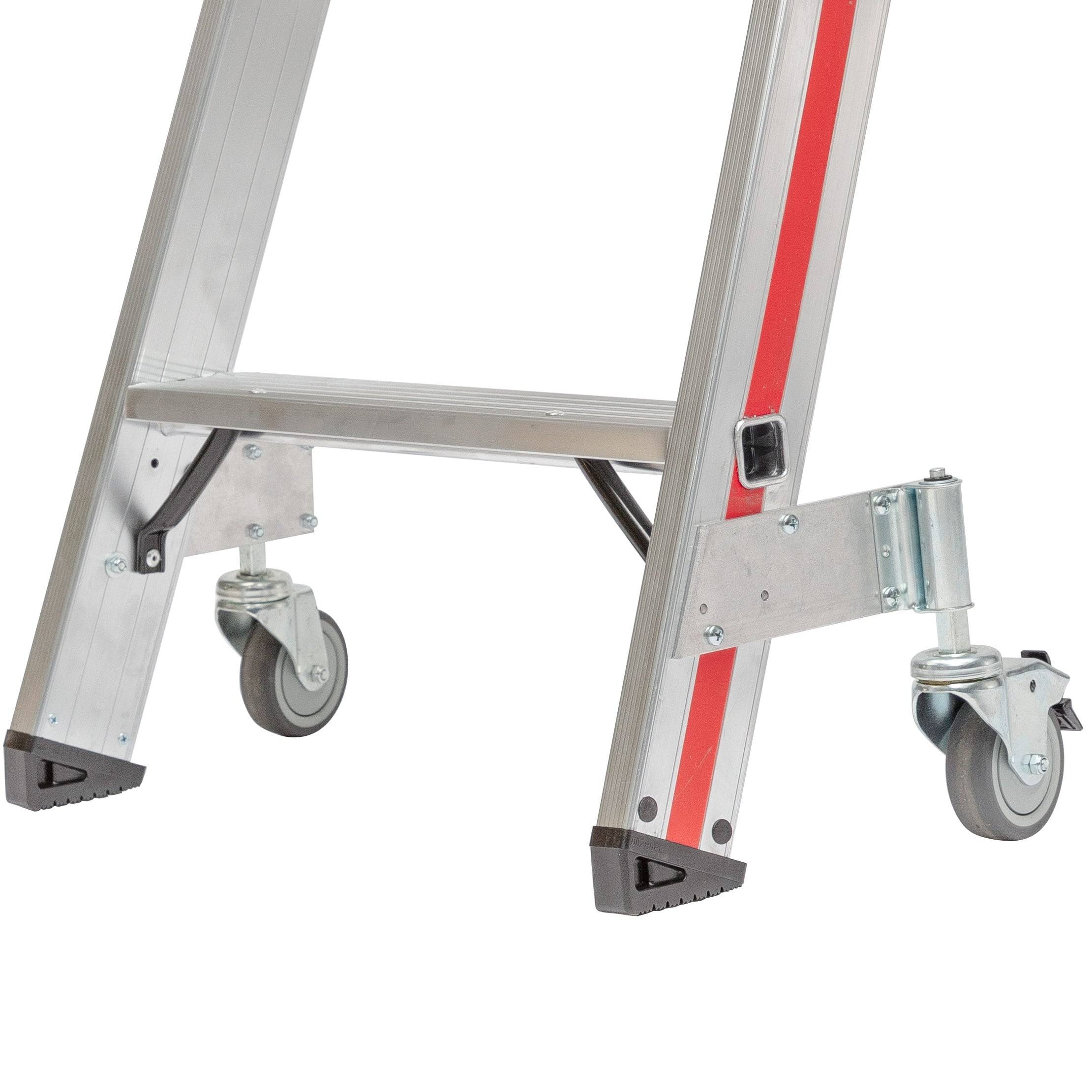 Hymer Stufenstehleiter mit Rollen 2x4 Stufen-1