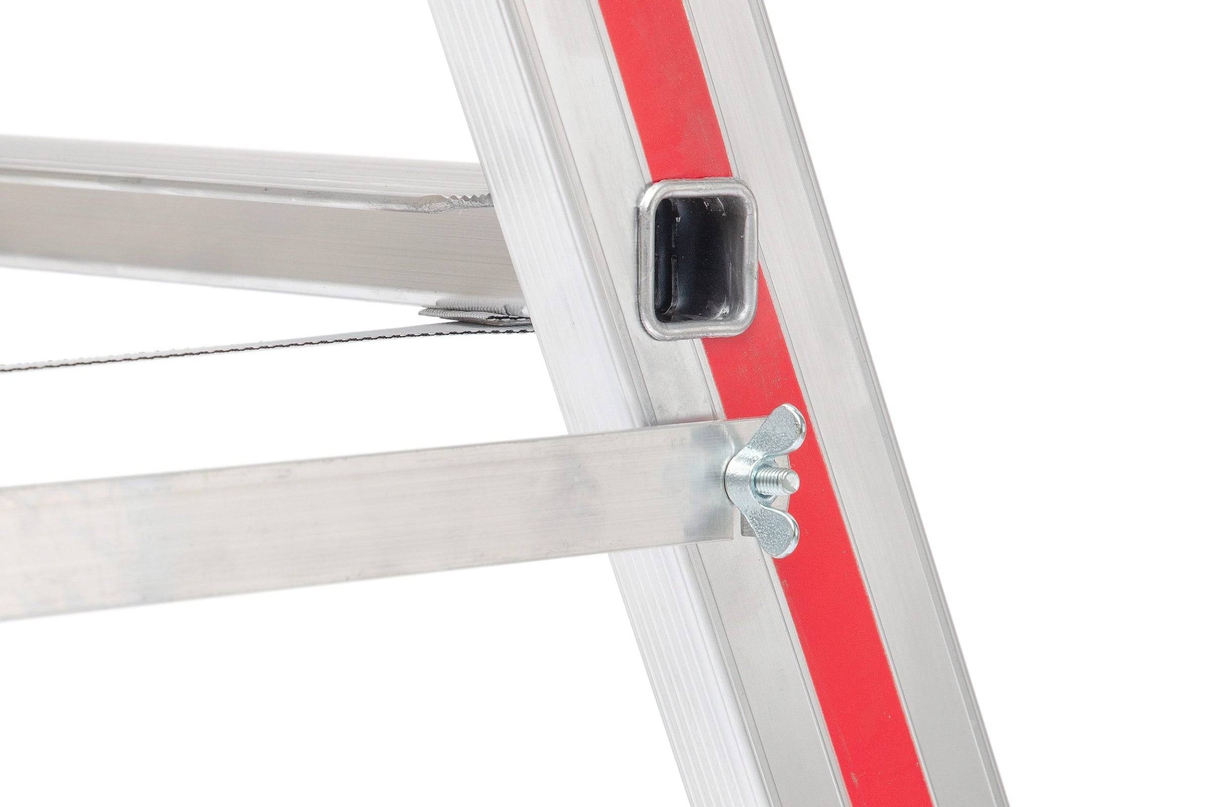 Hymer Stufenstehleiter mit Rollen 2x4 Stufen-4