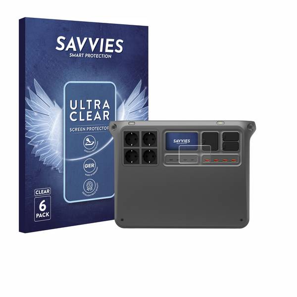 6x Savvies Displayschutz-Folie für DJI Power 2000