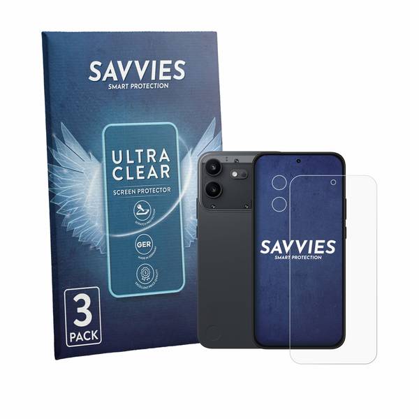 6x Savvies Displayschutz-Folie für Nothing Phone (4b) (Display+Kamera)