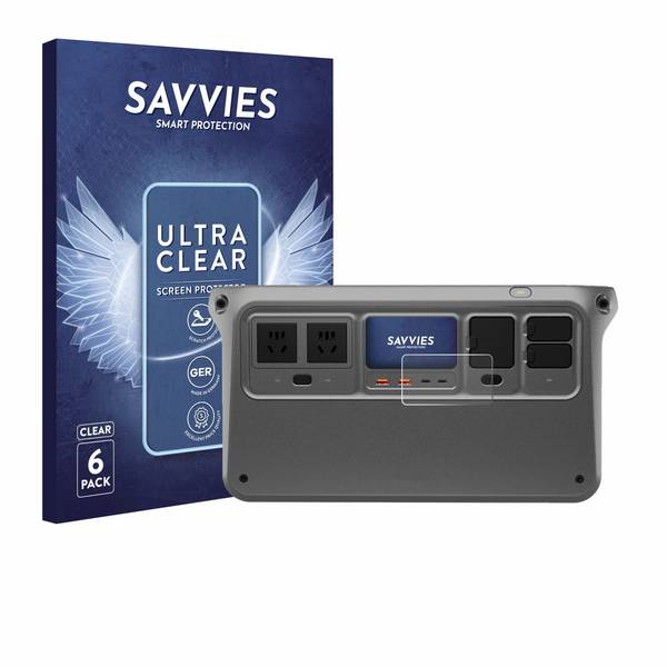 6x Savvies Displayschutz-Folie für DJI Power 1000 V2