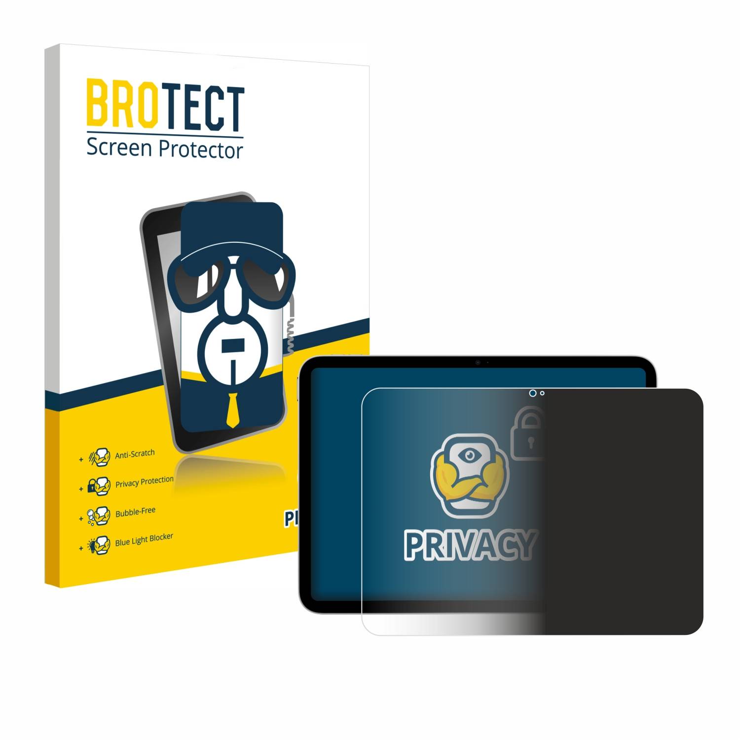 BROTECT Blickschutzfolie für Apple iPad A16 11" WiFi 2025 (11. Gen.) Anti-Spy Privacy Blaulichtschutz Sichtschutzfolie-0