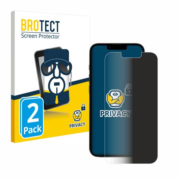 2x BROTECT Blickschutzfolie für Apple iPhone 16e / 17e Anti-Spy Privacy Blaulichtschutz Sichtschutzfolie