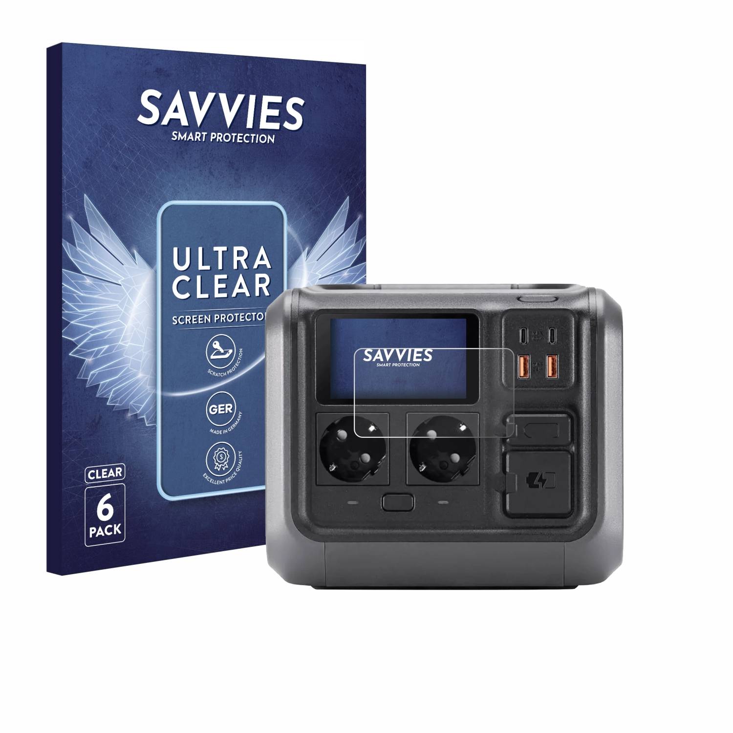 6x Savvies Displayschutz-Folie für DJI Power 500-0