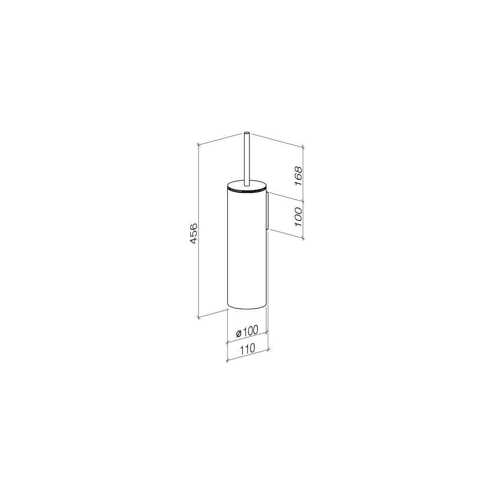 Dornbracht Toiletten-Bürstengarnitur Wandmodell Meta 100x456x110mm, Chrom-3