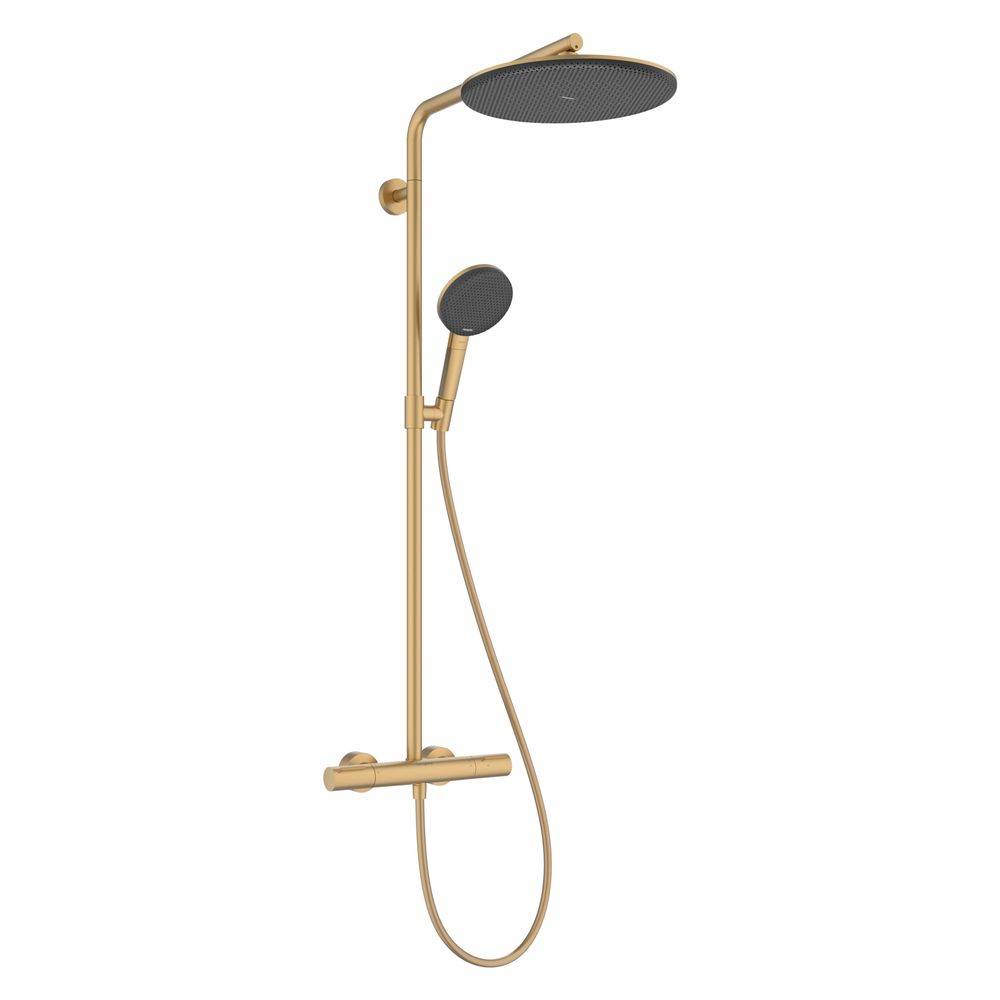 Hansgrohe Raindance Alive S Puro Showerpipe Duschsystem 300mm, 1jet EcoSmart, Ecostat Element, Brushed Bronze