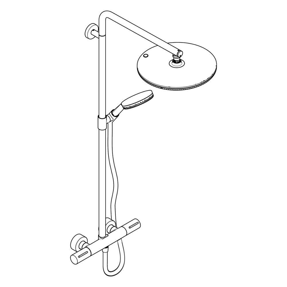 hansgrohe Raindance Alive S Puro Showerpipe 300 1jet mit Ecostat Element, Mattweiß-2