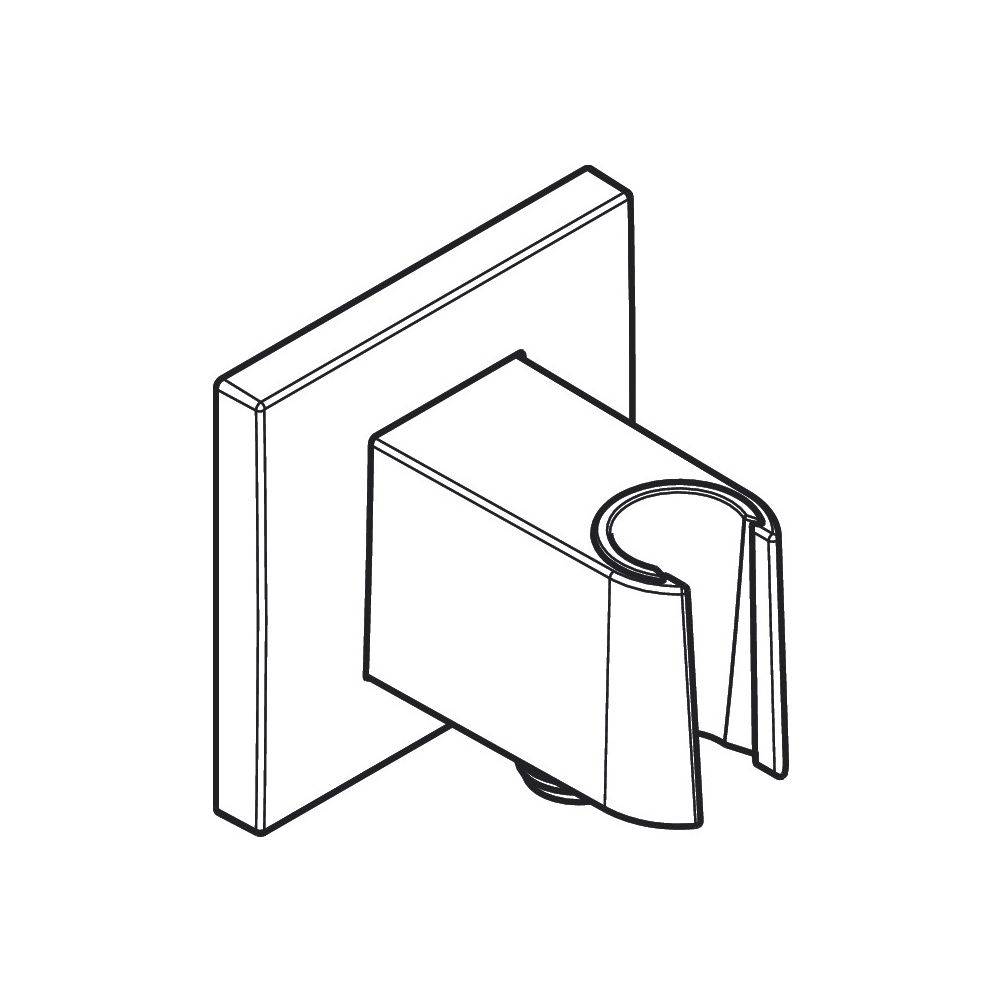 Hansgrohe FixFit E Wandanschluss, Brausehalter, Chrom-3