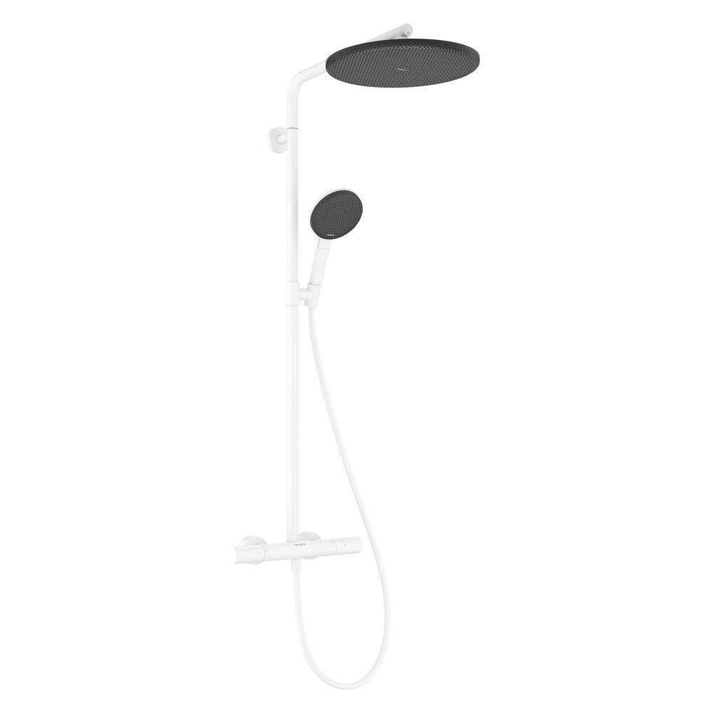 hansgrohe Raindance Alive S Puro Showerpipe 300 1jet mit Ecostat Element, Mattweiß-0
