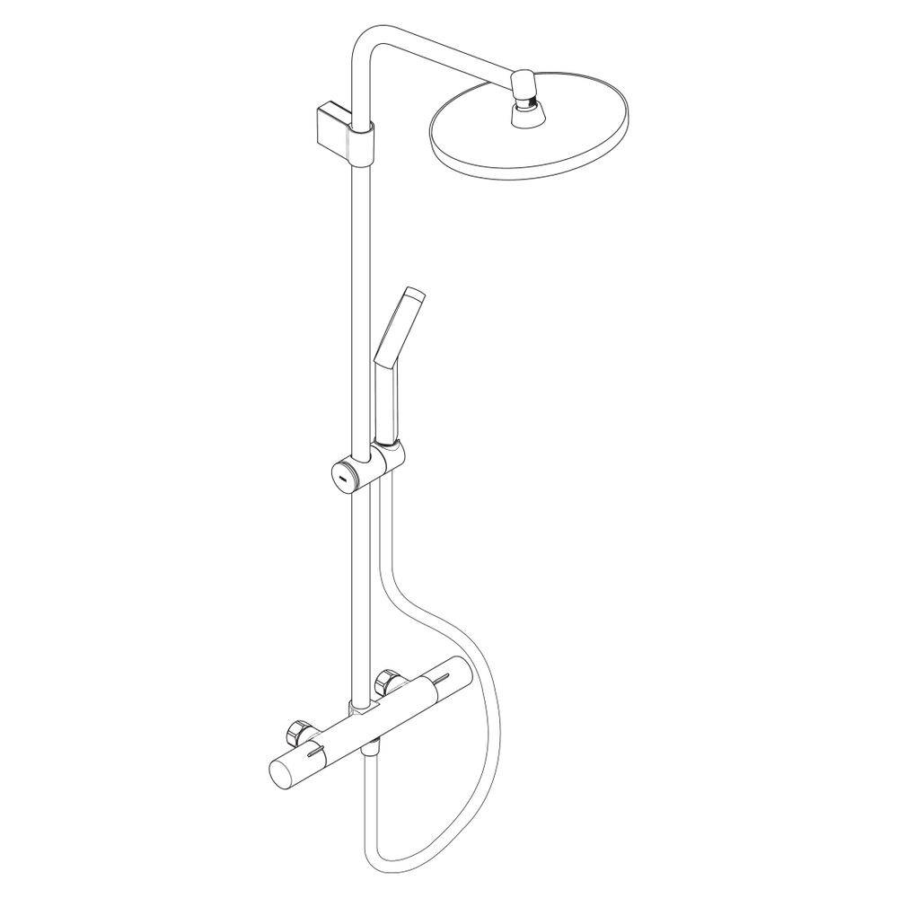 hansgrohe Activera S Showerpipe 240 1jet EcoSmart mit Ecostat Fine Varia, Mattschwarz, 1 Stk.-3
