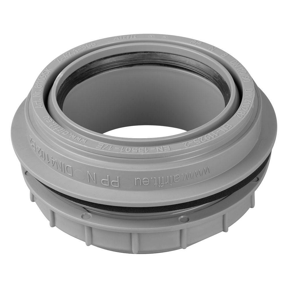 Airfit Schottverschraubung DN 90, ohne Dampfsperrfolie, PP, Grau, 60490SV-0
