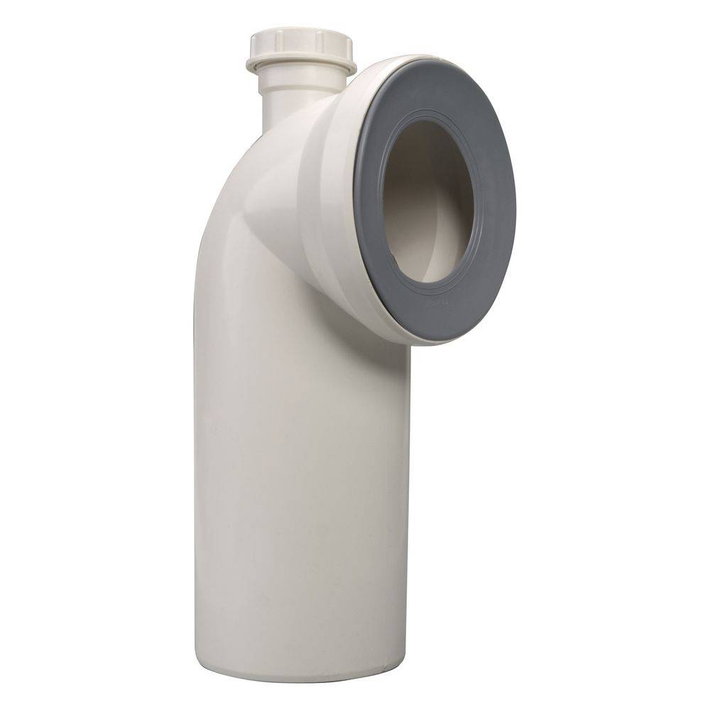 Airfit WC-Anschlussbogen 90 Grad, mit Schlauchanschluss, Weiß, 90020WA-0
