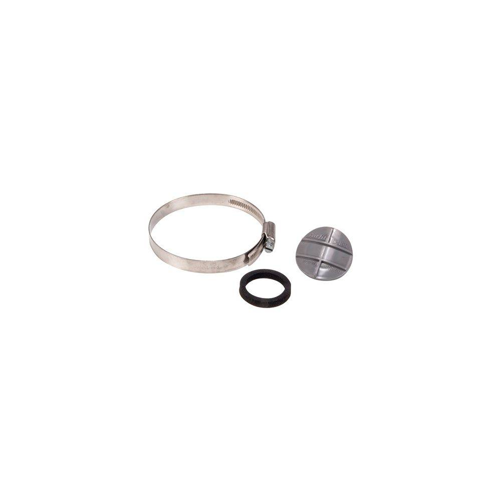 Airfit Reparaturstopfen DN 90, PP, mit Schlauchschellen, Grau, 45090RS-0