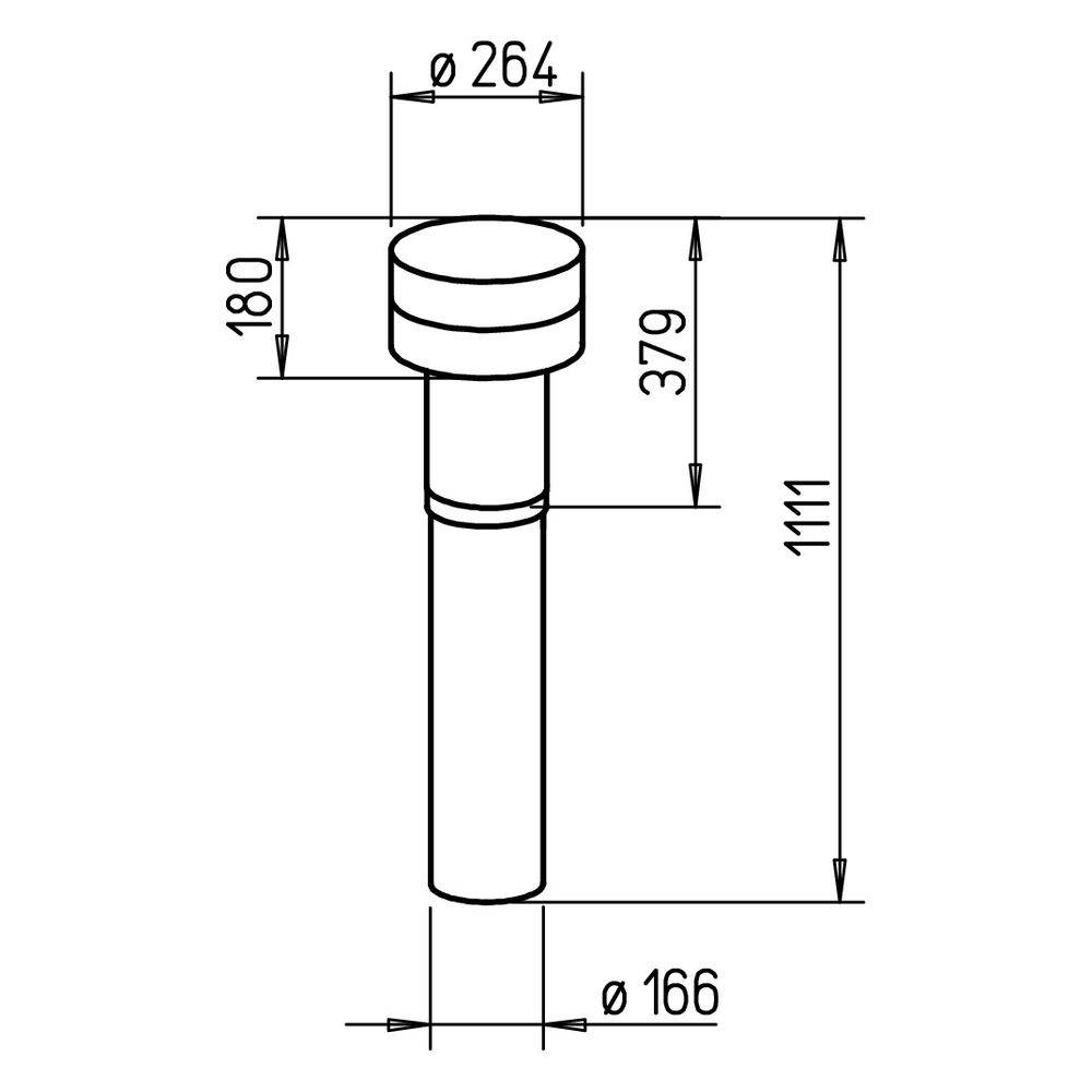 Helios DH 160 R - Dachhaube ziegelrot, ND 160 - 02018-1