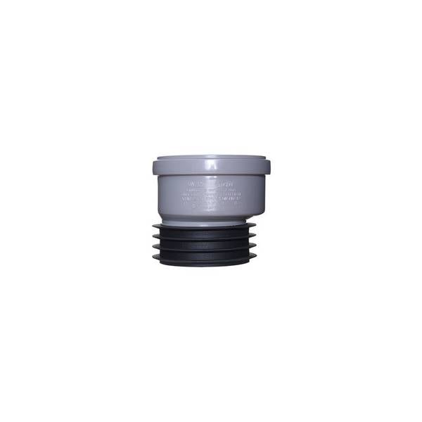 Airfit Universal-Steckmuffe-Plus DN 125/125 aus PP, exzentrisch, Grau, 125125S