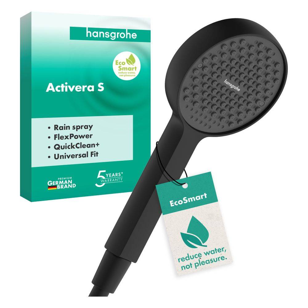 hansgrohe Handbrause Activera S 95 1jet EcoSmart, Mattschwarz, 1 Stk.-3