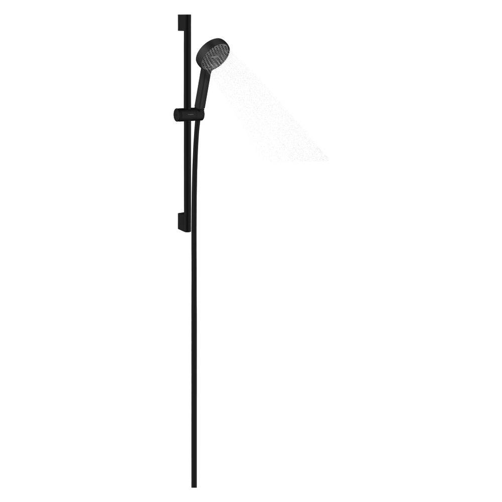 Hansgrohe Activera Select S Brauseset, 2jet EcoSmartPlus, Handbrause 95mm, Brausestange 669mm, Mattschwarz-0