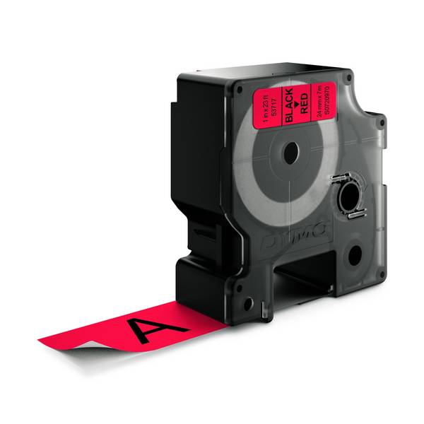 Dymo D1 Polyesterband 24 mm x 7 m, schwarz auf rot (Artikel wird/wurde unter Herstellernummer S0720970 und 53717