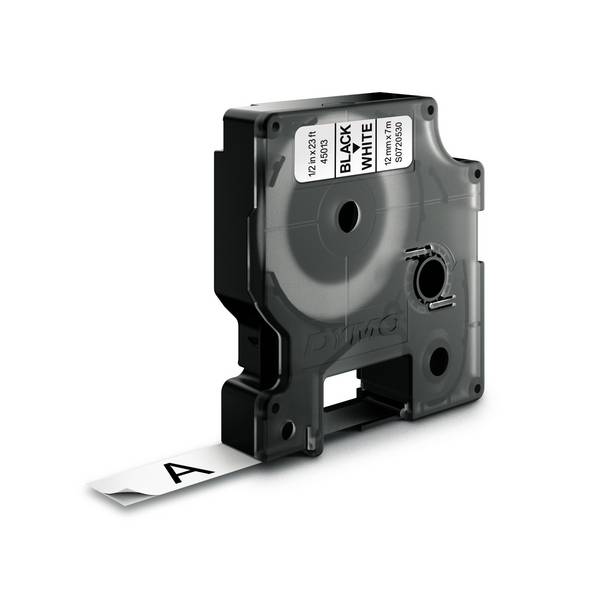 Dymo D1 Polyesterband 12 mm x 7 m, schwarz auf weiß (Artikel wird/wurde unter Herstellernummer S0720530 und 45013