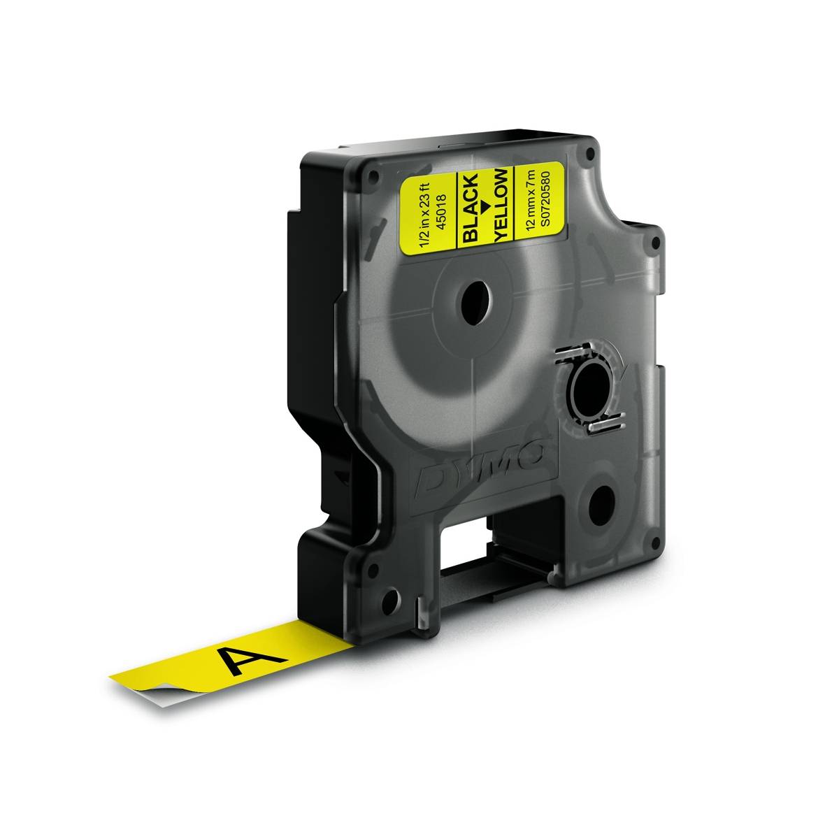 Dymo D1 Polyesterband 12 mm x 7 m, schwarz auf gelb (Artikel wird/wurde unter Herstellernummer S0720580 und 45018-0