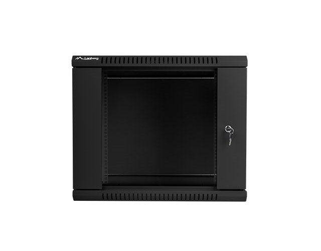 LANBERG 19 9U 600x600 Wandgehäuse Glastür V2 (FlatPack) sw Multimedia-Technik 19-1