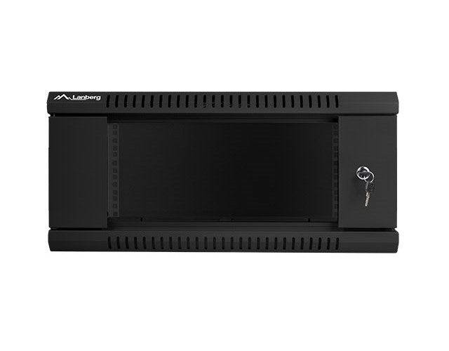 LANBERG 19 4U 600x450 Wandgehäuse Glastür V2 (FlatPack) sw Multimedia-Technik 19-1