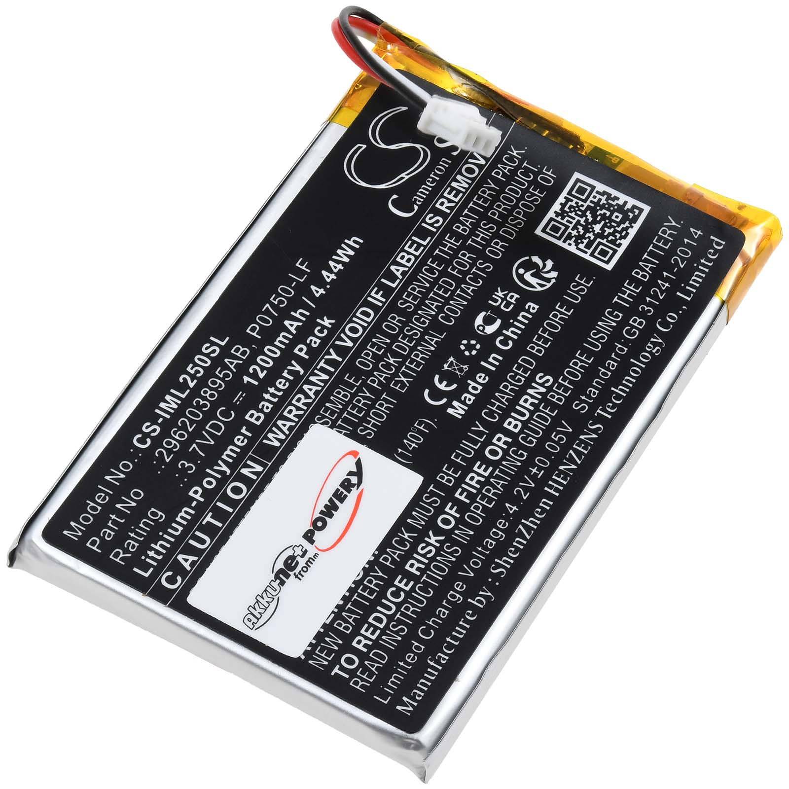 Akku für Payment-, Zahl-, Karten-Terminal Ingenico Link 2500, 3,7V, Li-Polymer-0