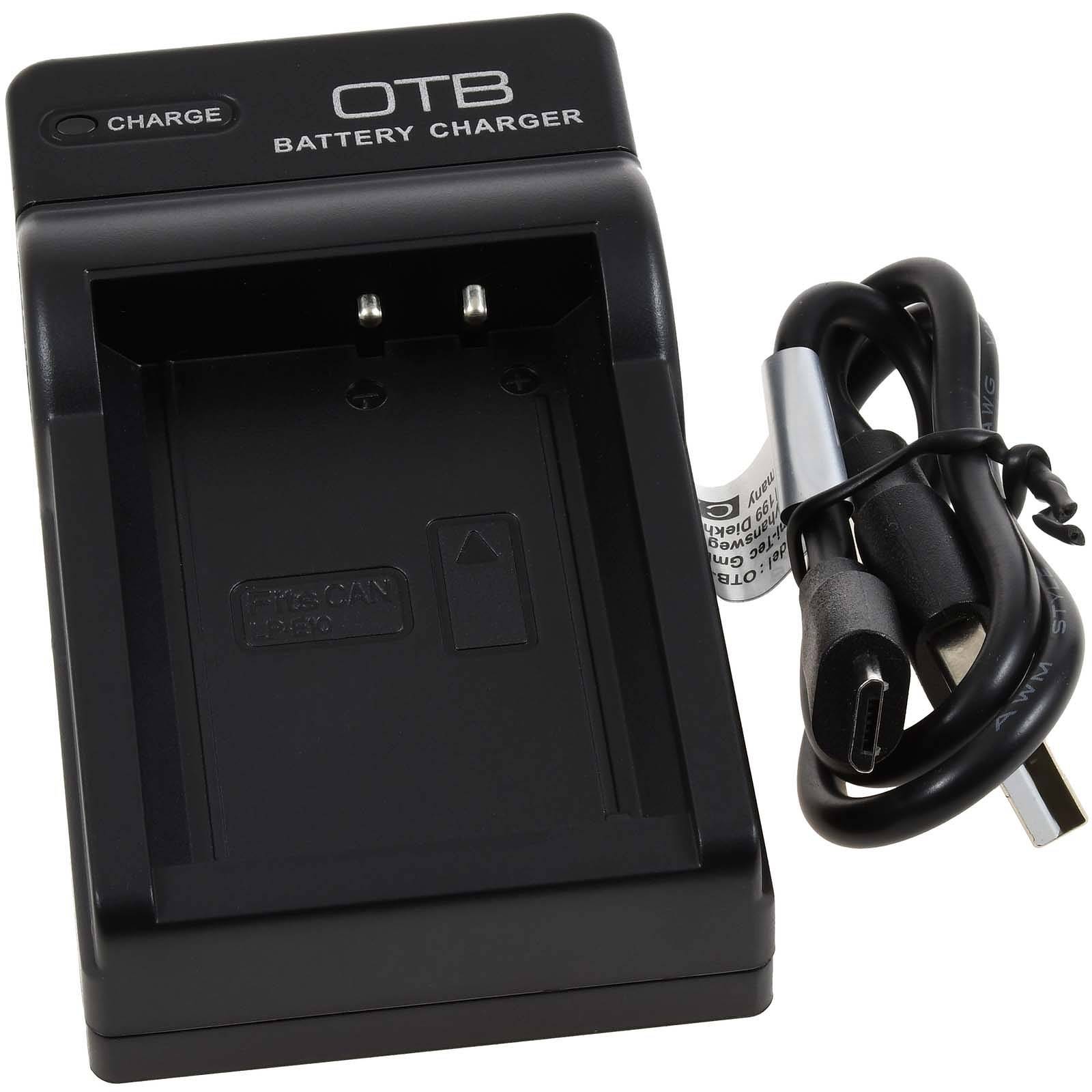 Ladegerät, Ladestation DC-K für Akku Canon LP-E10 mit Micro-USB, 5V-1