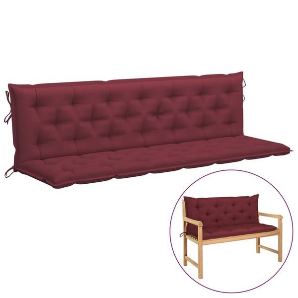Auflage für Hollywoodschaukel Weinrot 200 cm Stoff