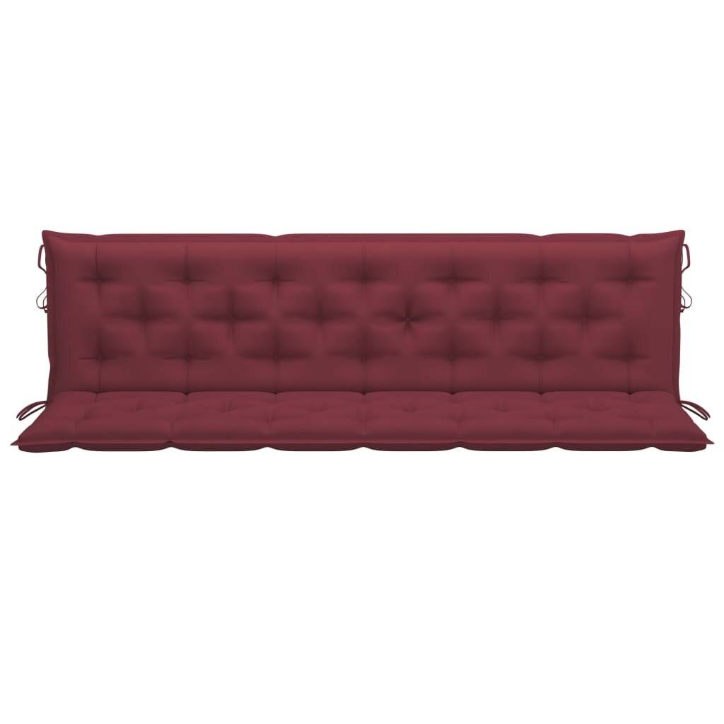 Auflage für Hollywoodschaukel Weinrot 200 cm Stoff-4