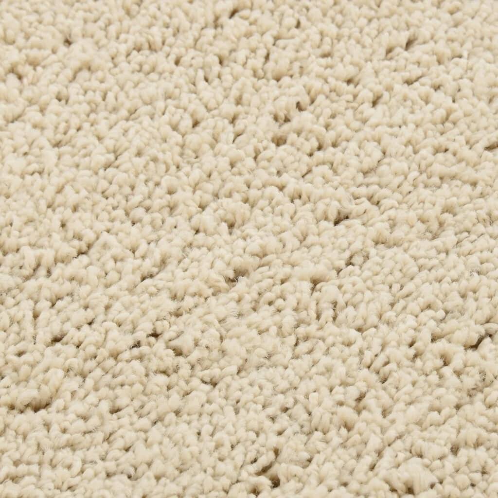 Shaggy-Teppich Creme 160x230 cm Rutschfest-3