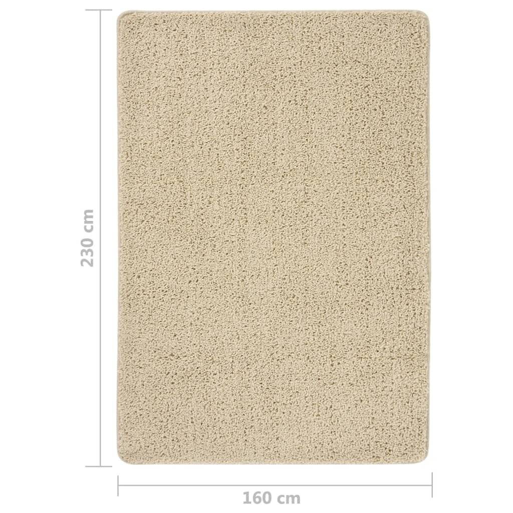 Shaggy-Teppich Creme 160x230 cm Rutschfest-4
