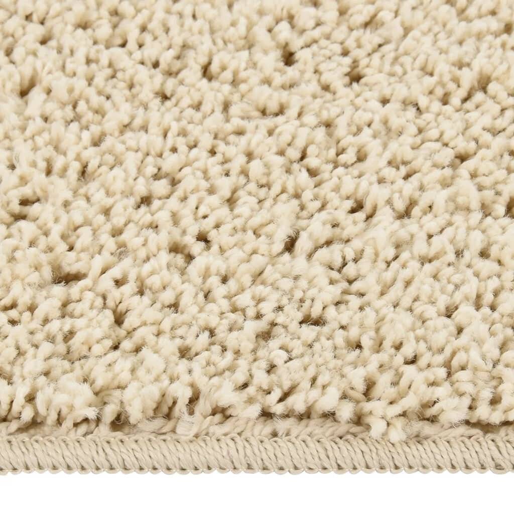 Shaggy-Teppich Creme 200x290 cm Rutschfest-1