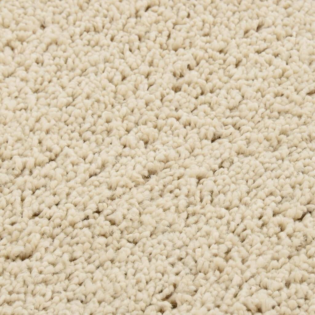 Shaggy-Teppich Creme 200x290 cm Rutschfest-3
