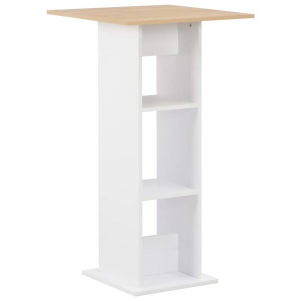 Bartisch Weiß 60 x 60 x 110 cm