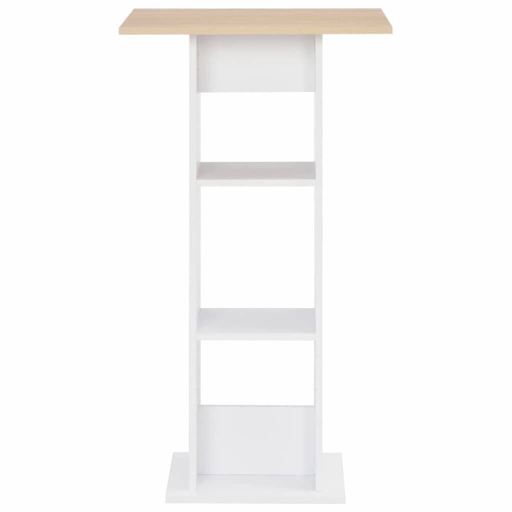 Bartisch Weiß 60 x 60 x 110 cm-2