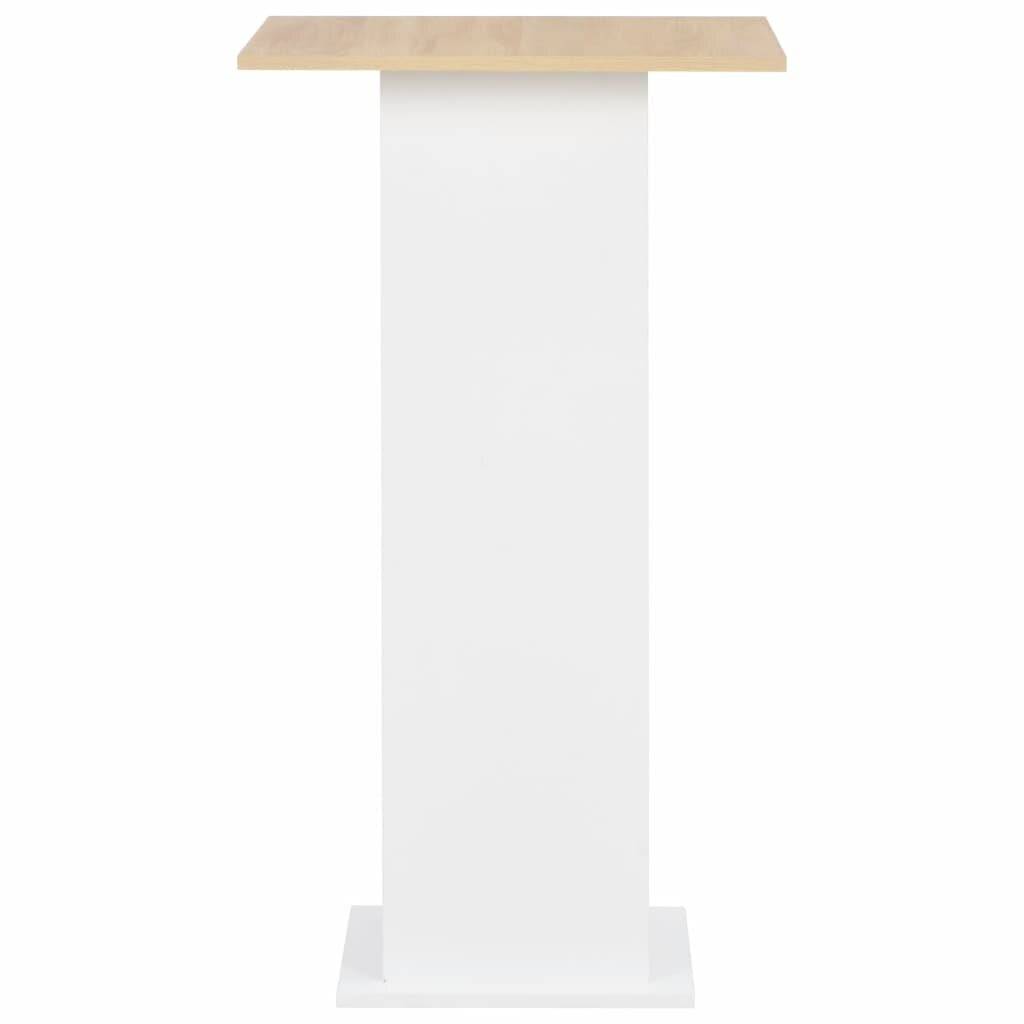 Bartisch Weiß 60 x 60 x 110 cm-3