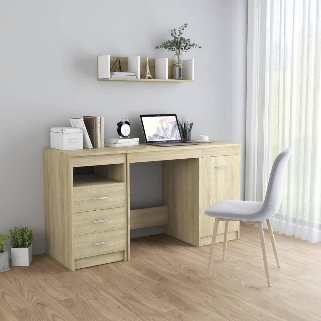 Schreibtisch Sonoma-Eiche 140 x 50 x 76 cm Spanplatte-0