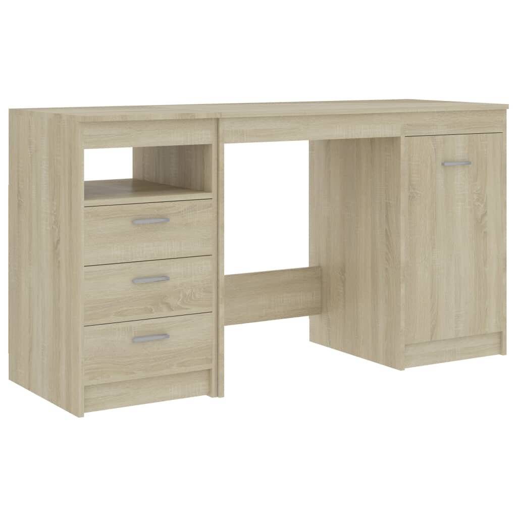 Schreibtisch Sonoma-Eiche 140 x 50 x 76 cm Spanplatte-1